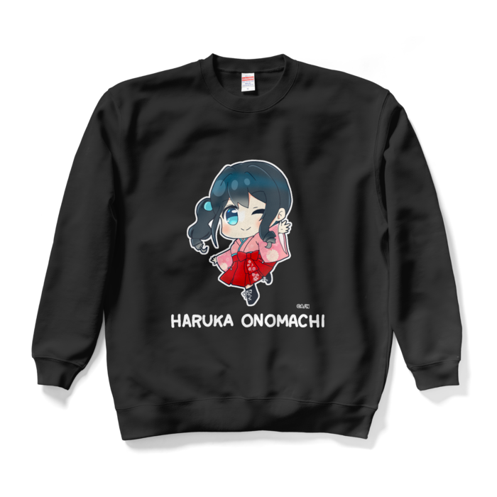 小野町春香_オリジナルスウェット　ブラックXL