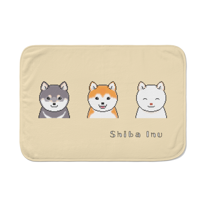[イエロー] 柴犬ブランケット - 700 x 1000 (mm)/[Yellow] Shiba Inu Blanket