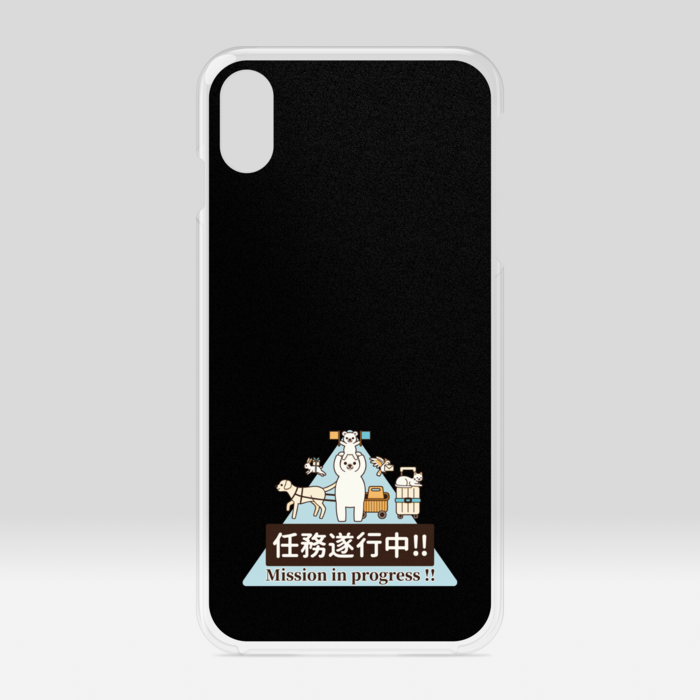 クリアiPhoneケース　黒色　iPhone XSMax