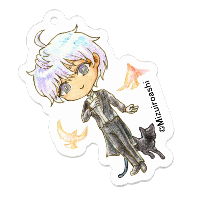 イオwith黒猫＿My Favorite キーホルダー