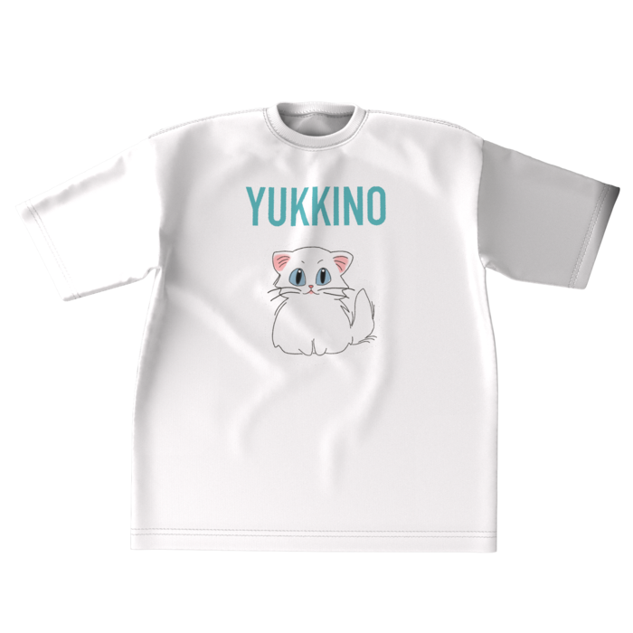 ビッグシルエットTシャツ - XL - 両面 - 青緑文字