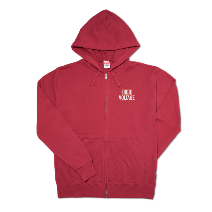 ジップパーカー - L - バーガンディ