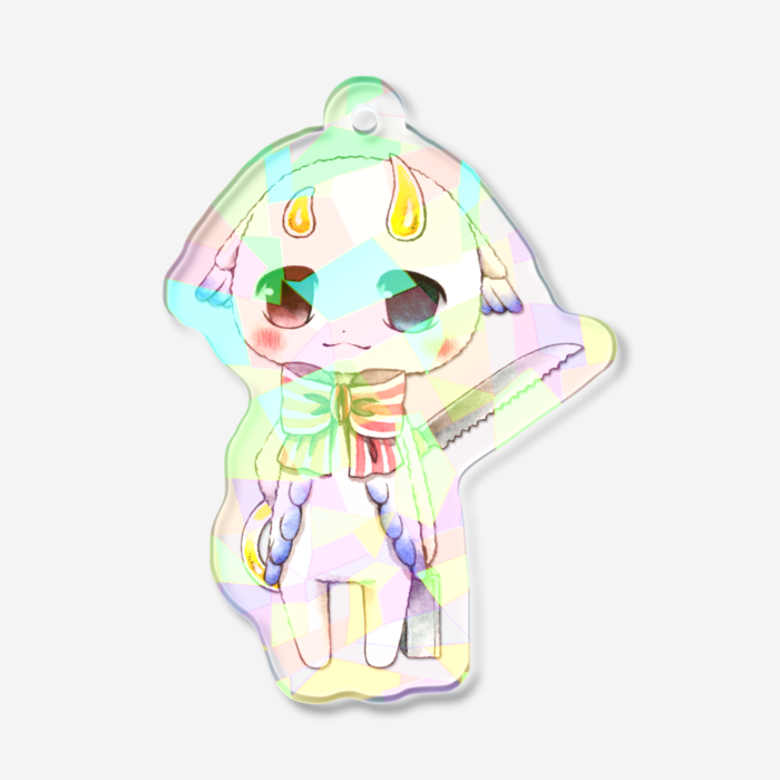 ホログラムアクリルキーホルダー - 50 × 50mm