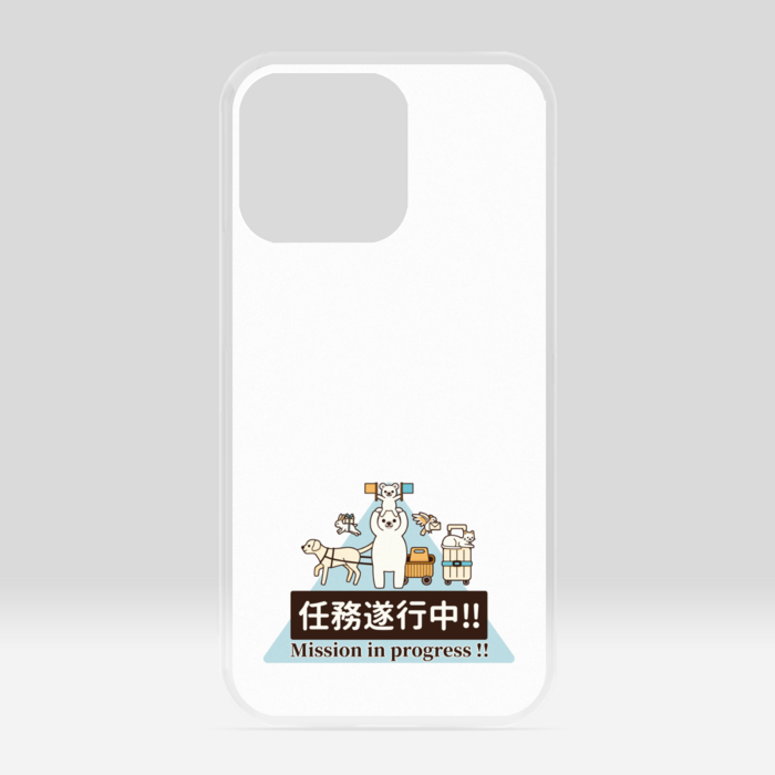 クリアiPhoneケース　白色　iPhone 13Pro