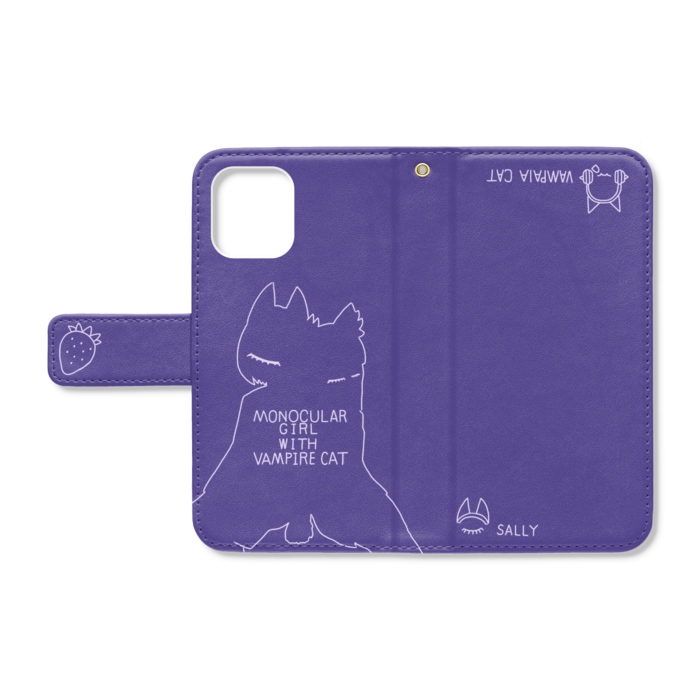 手帳型iPhoneケース - iPhone12 mini - ストラップ穴 あり