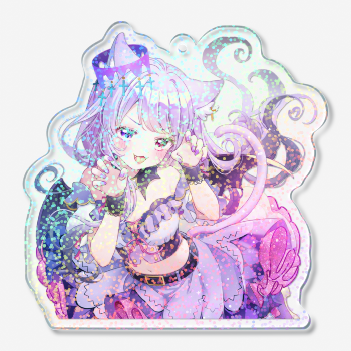 ホログラムアクリルキーホルダー - 70 × 70mm