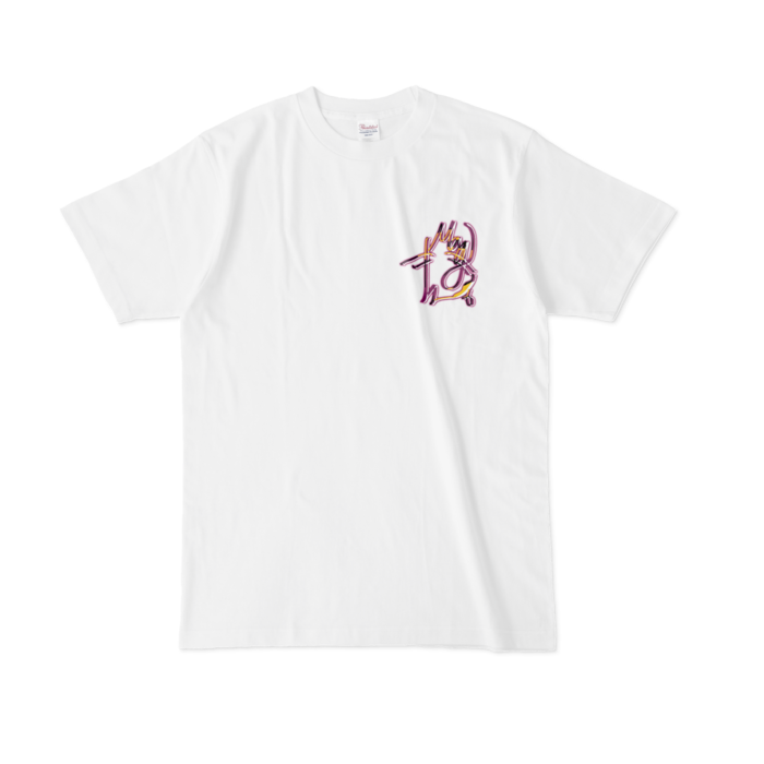 Tシャツ - L - 白(2)ネオン