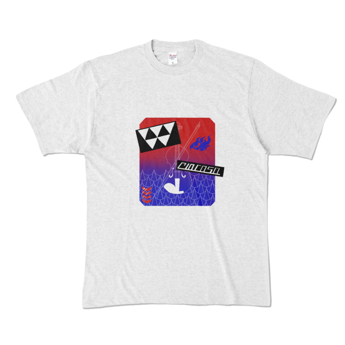 セラフカラーTシャツ - XL - アッシュ (淡色)(1)