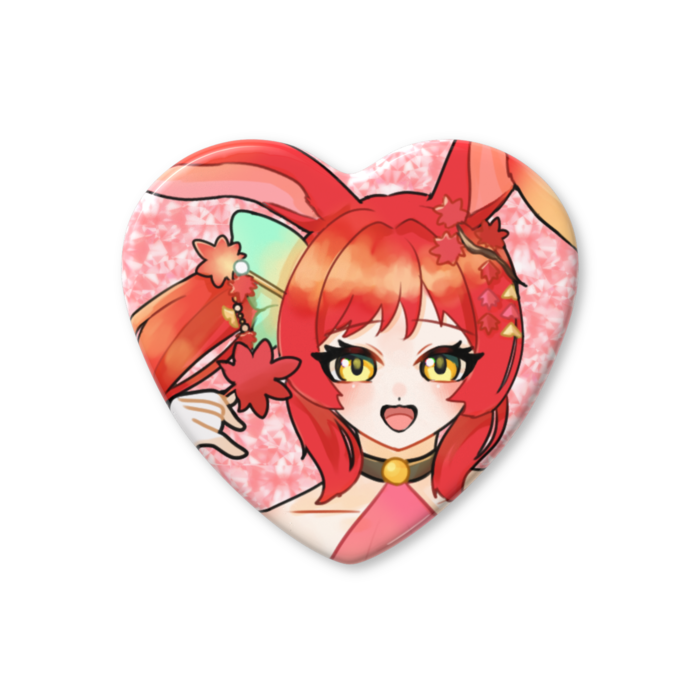 紅兎・ハート缶バッジ