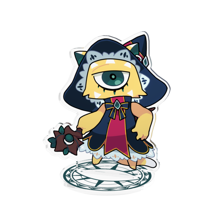 【黄】アクリルフィギュア大 - 100x100mm