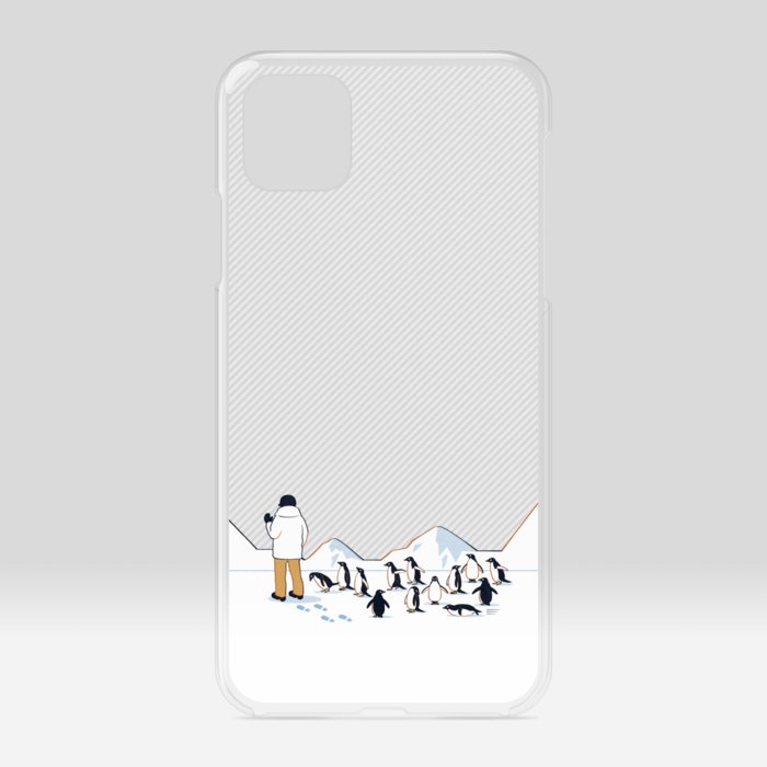 クリアiPhoneケース　灰色　iPhone 11ProMax
