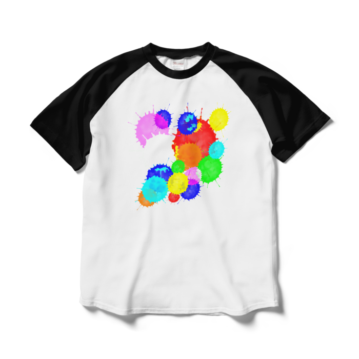 ラグランTシャツ - L - ホワイト×ブラック