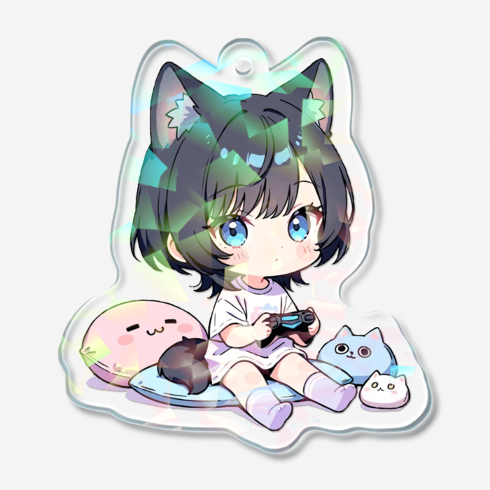 ホログラムアクリルキーホルダー - 50 × 50mm