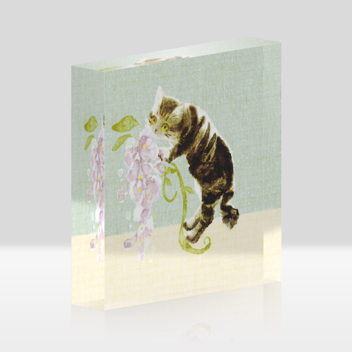 アクリルブロッククリア水 - 100x100mm