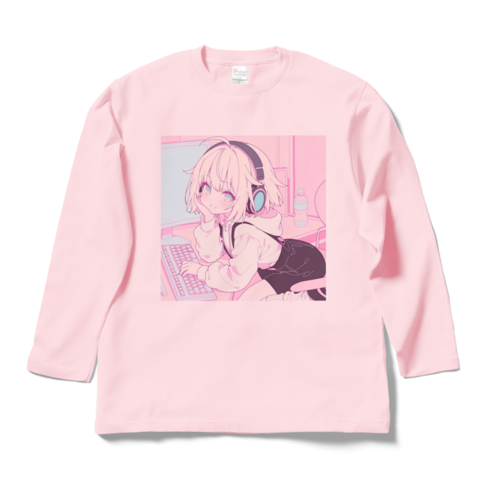 ロングスリーブTシャツ - L - ライトピンク