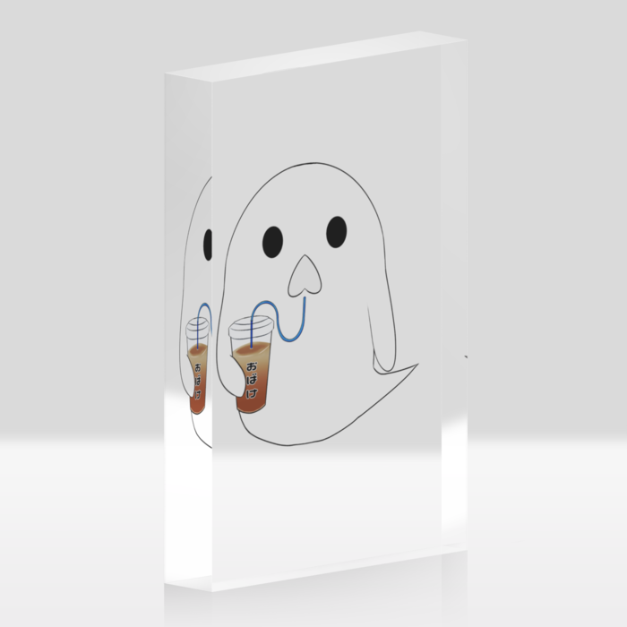 『おばけちゃん』アクリルブロッククリア - 100x148mm