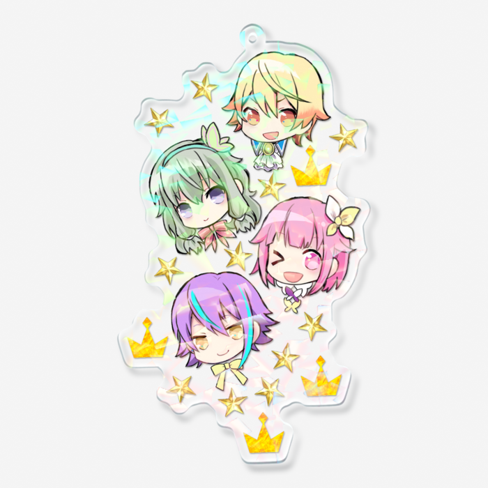 ホログラムアクリルキーホルダー - 100 × 100mm