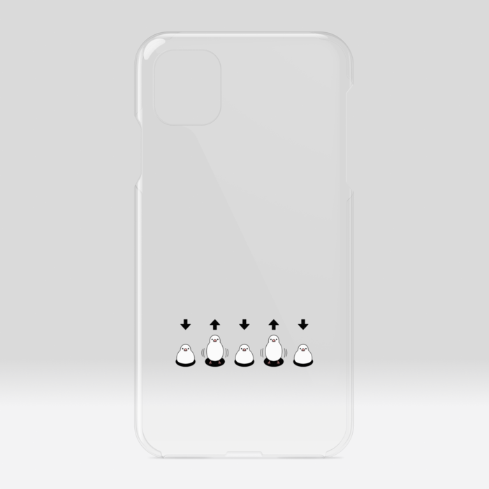 クリアiPhoneケース　白文鳥　iPhone 11
