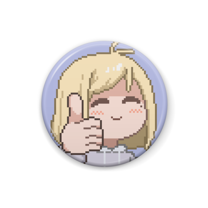 絵文字缶バッジ ひふみ(GOOD) - 25mm