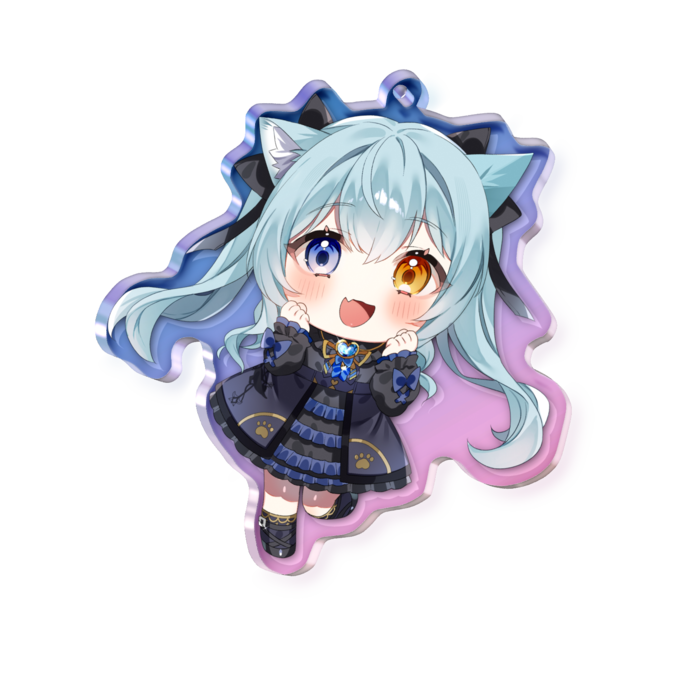 オーロラアクリルキーホルダー - 70 × 70mm