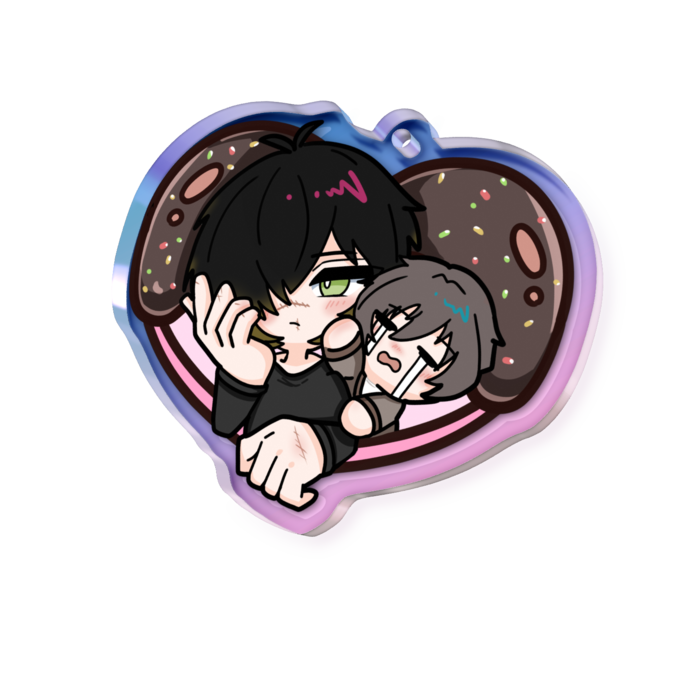 オーロラアクリルキーホルダー - 50 × 50mm