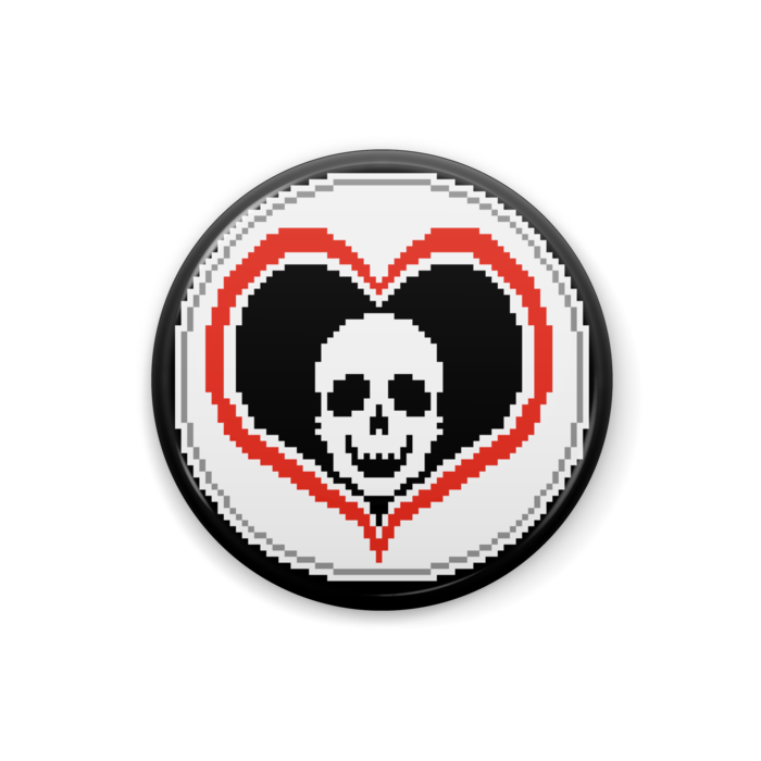 ドット絵black Life ギャングスターパラダイス2次創作缶バッジ Shop Tea Booth