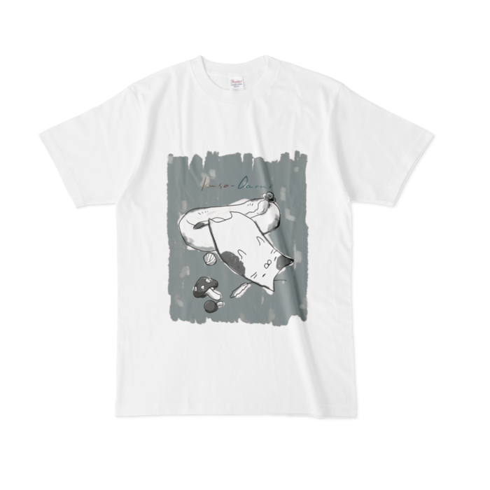 Tシャツ (猫)- L - 白(1)