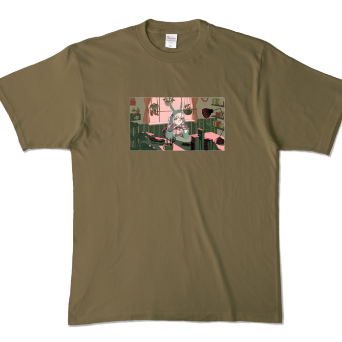 カラーTシャツ - XL - オリーブ (濃色)