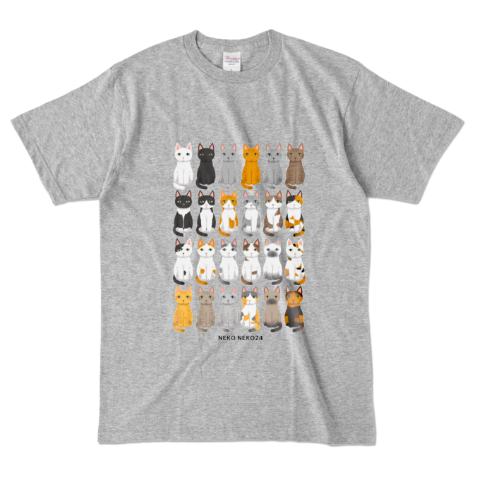 カラーTシャツ - L - 杢グレー (濃色)
