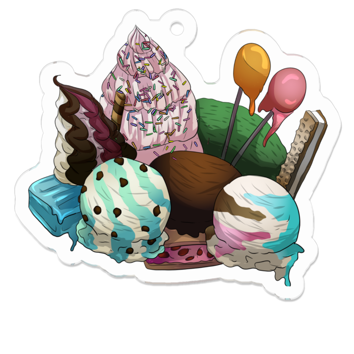 アクリルキーホルダー - 50 x 50 (mm)