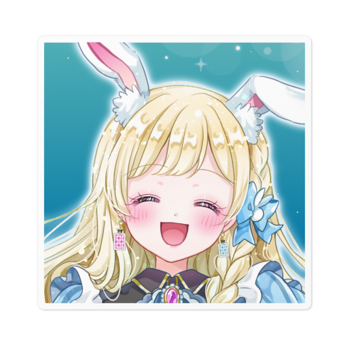 にこにこありす ホワイト 100×100mm