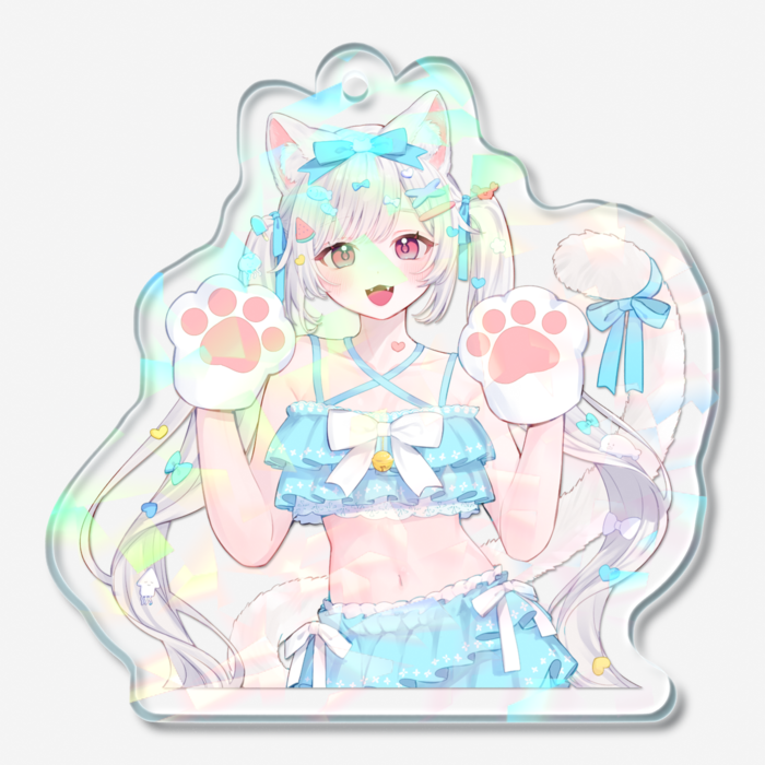 ホログラムアクリルキーホルダー - 50 × 50mm