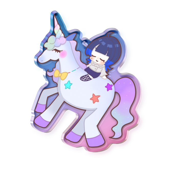 オーロラアクリルキーホルダー - 70 × 70mm