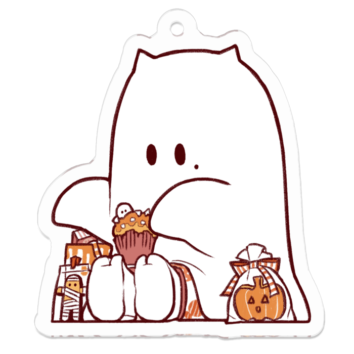 OSWR_アクリルキーホルダー(コーティングあり)_おばけ