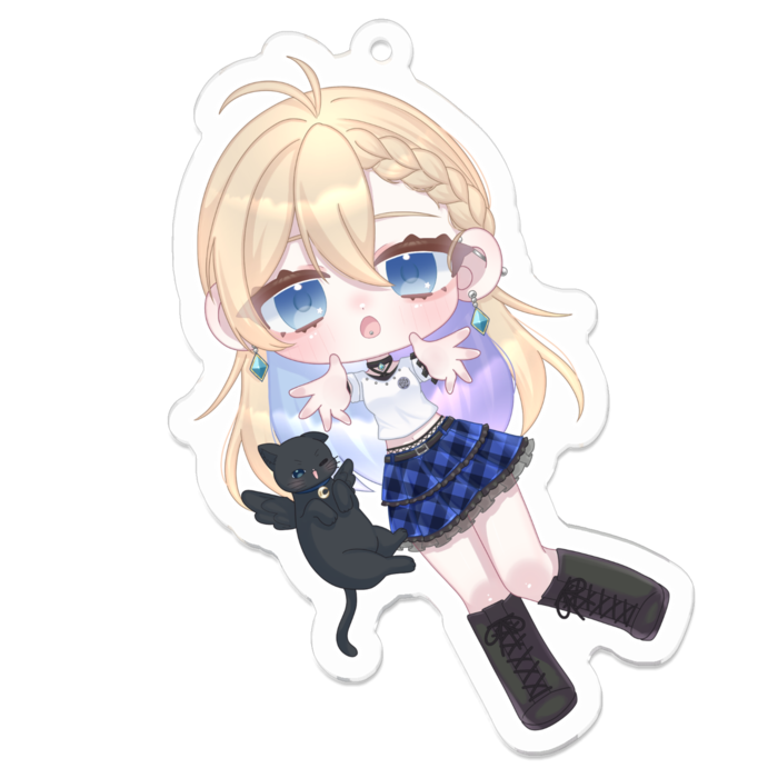 アクリルキーホルダー - 70 x 70 (mm) type:B ぱっちりおめめ