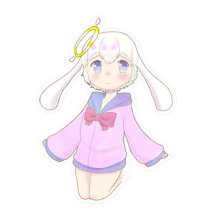 ふちが透明のステッカー - 100 x 100 (mm)