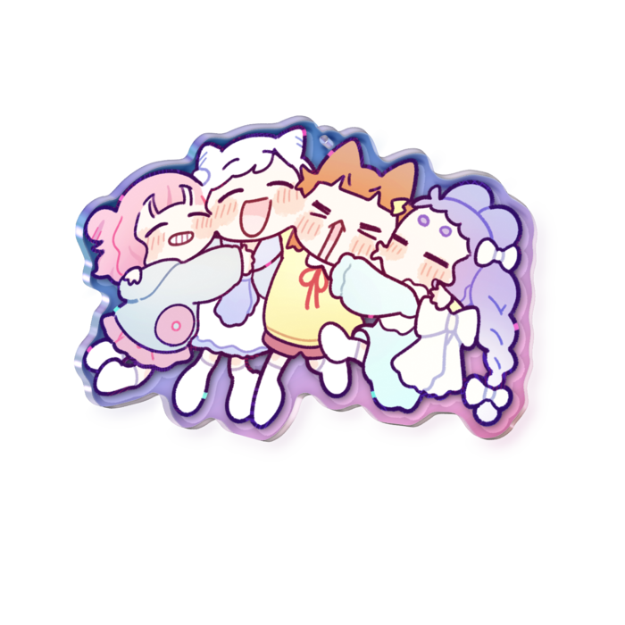 オーロラアクリルキーホルダー - 100 × 100mm