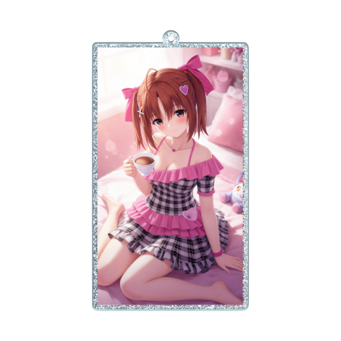 ラメアクリルキーホルダー - 100 × 100mm