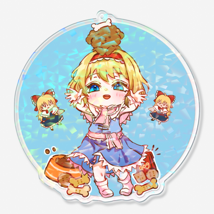 ホログラムアクリルキーホルダー - 100 × 100mm