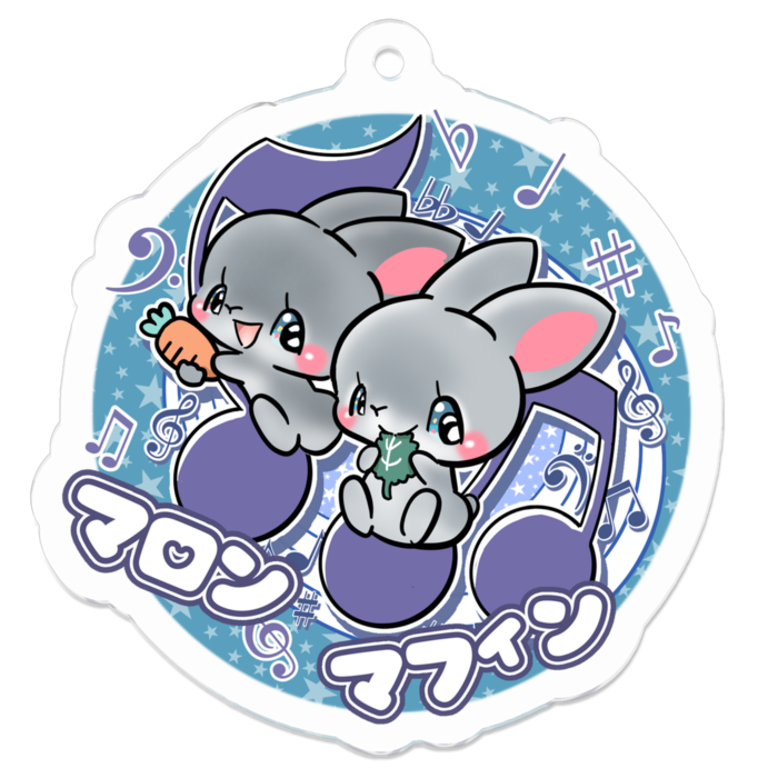 アクリルキーホルダー - 50 x 50 (mm)