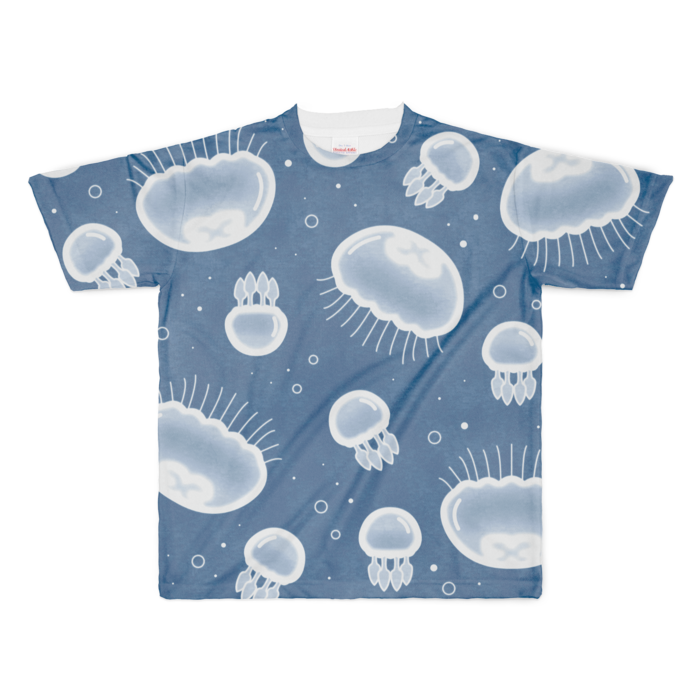 フルグラフィックTシャツ　青色　XL
