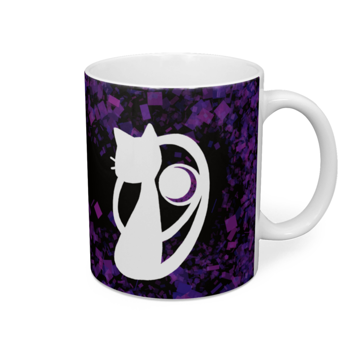 白ねこ マグカップ - 直径 8 cm / 高さ 9.5 cm