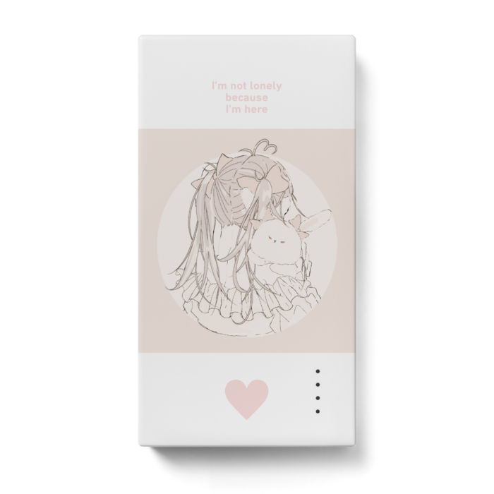 モバイルバッテリー - 123 x 65 (mm)うさぎさん