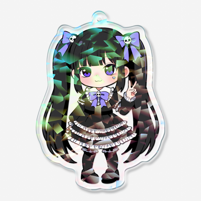 アクリルキーホルダークリスタル - 70 × 70mm