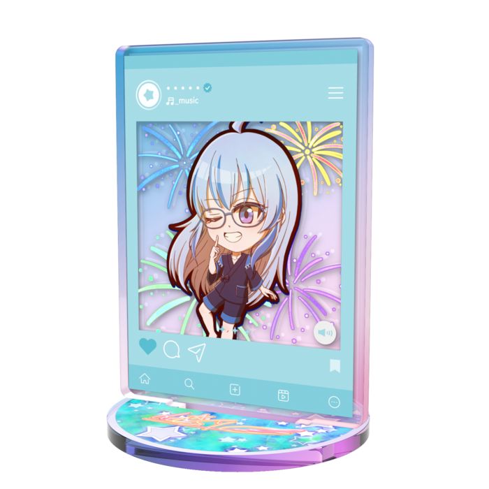 オーロラアクスタ（メガネあり） - W70 × H70mm