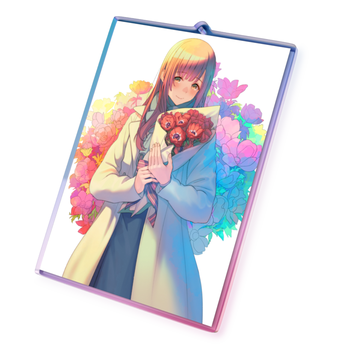 オーロラアクリルキーホルダー - 100 × 100mm