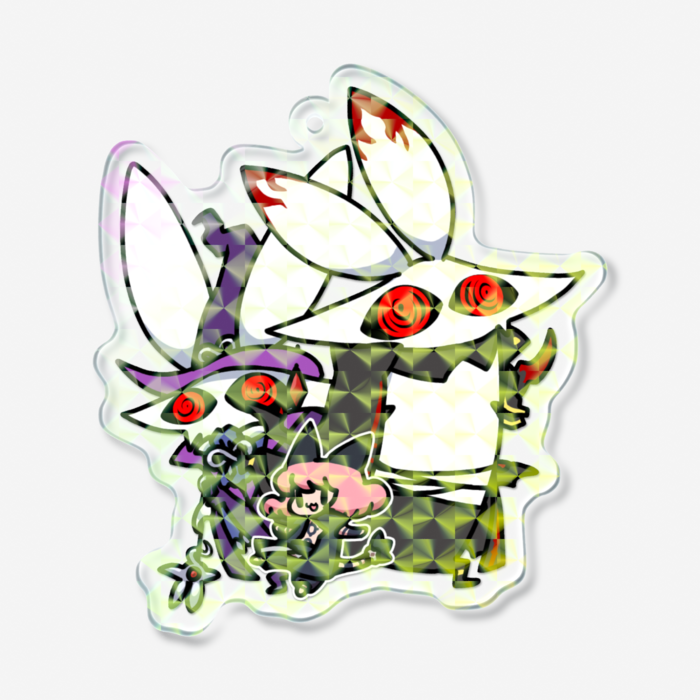 ホログラムアクリルキーホルダー - 70 × 70mm