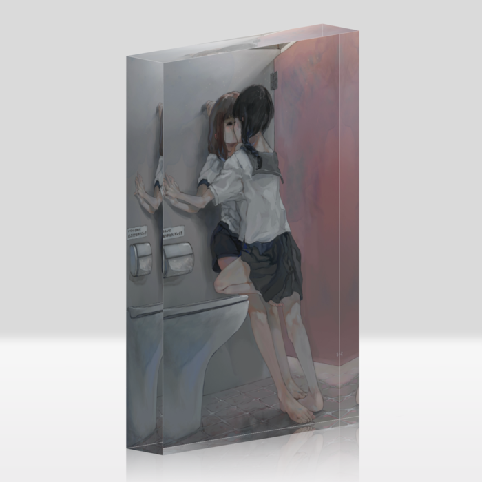 アクリルブロック - 100x148mm(白)