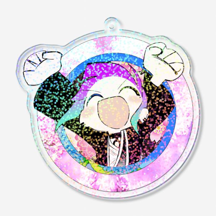 ホログラムアクリルキーホルダー - 70 × 70mm