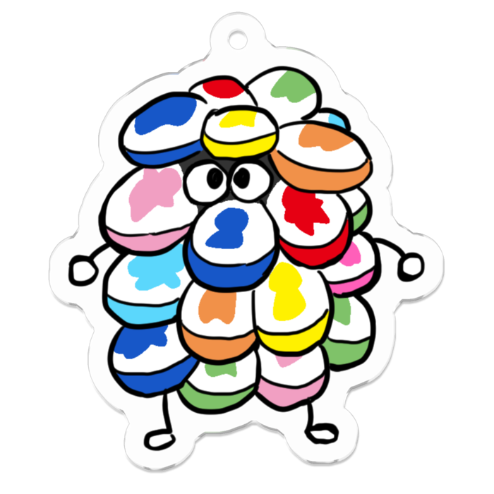 アクリルキーホルダー(コーティング) - 50 x 50 (mm)